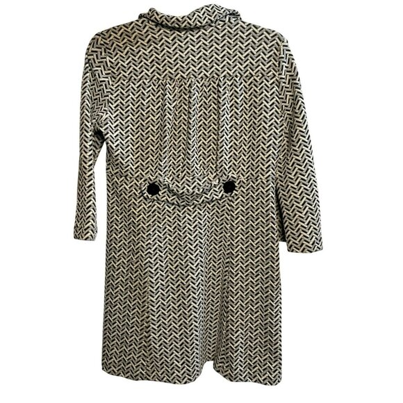 VTG Andria Lieu Black & White Chevron Knit Jacket – Women’s Small, 14"x31" - Picture 9 of 9
